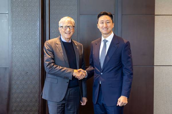 Bill Gates Holds Meeting with Heads of HD Hyundai, Hyundai E&C in Seoul