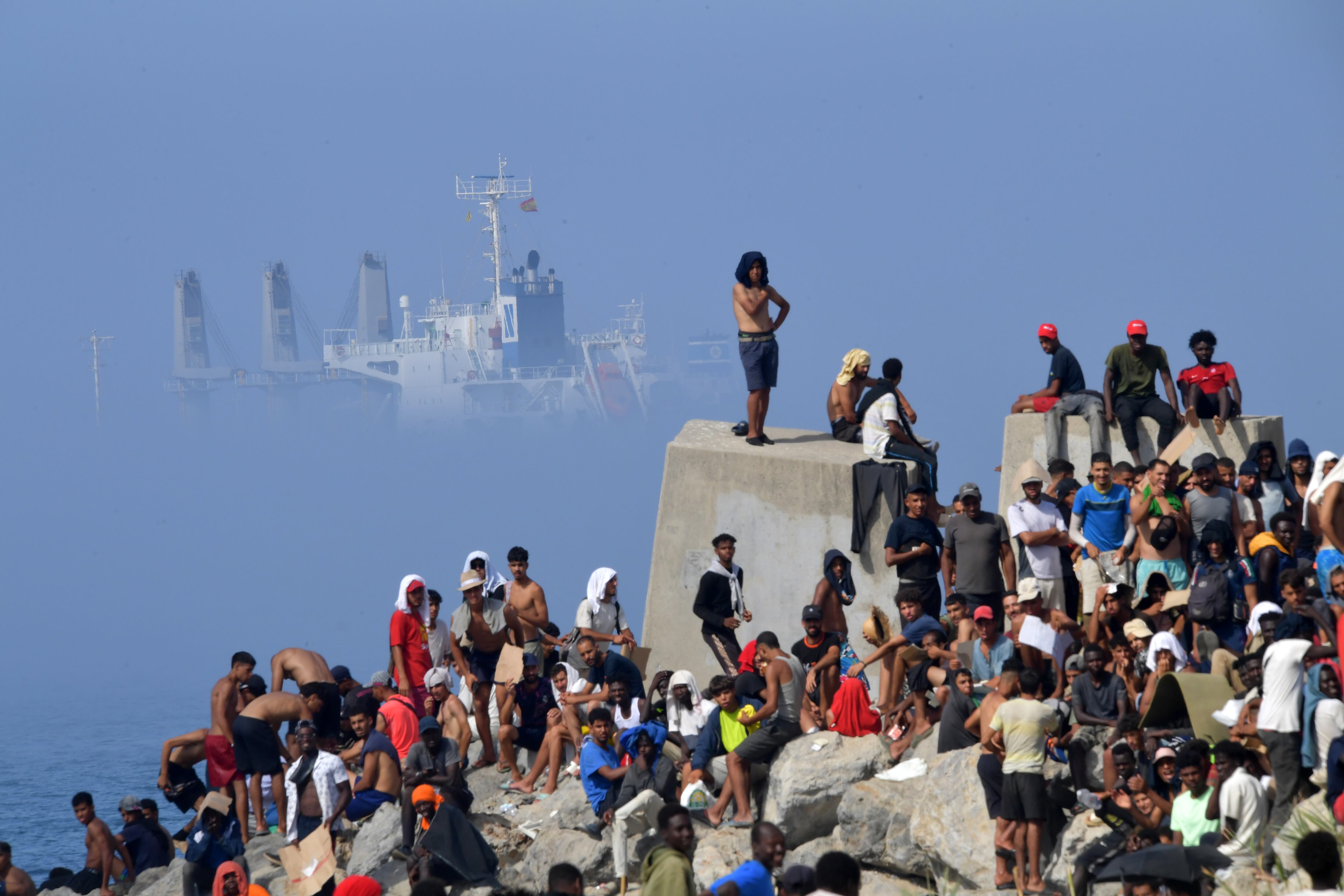 Morocco and Spain deploy forces at border amid online calls for new mass incursion into Ceuta