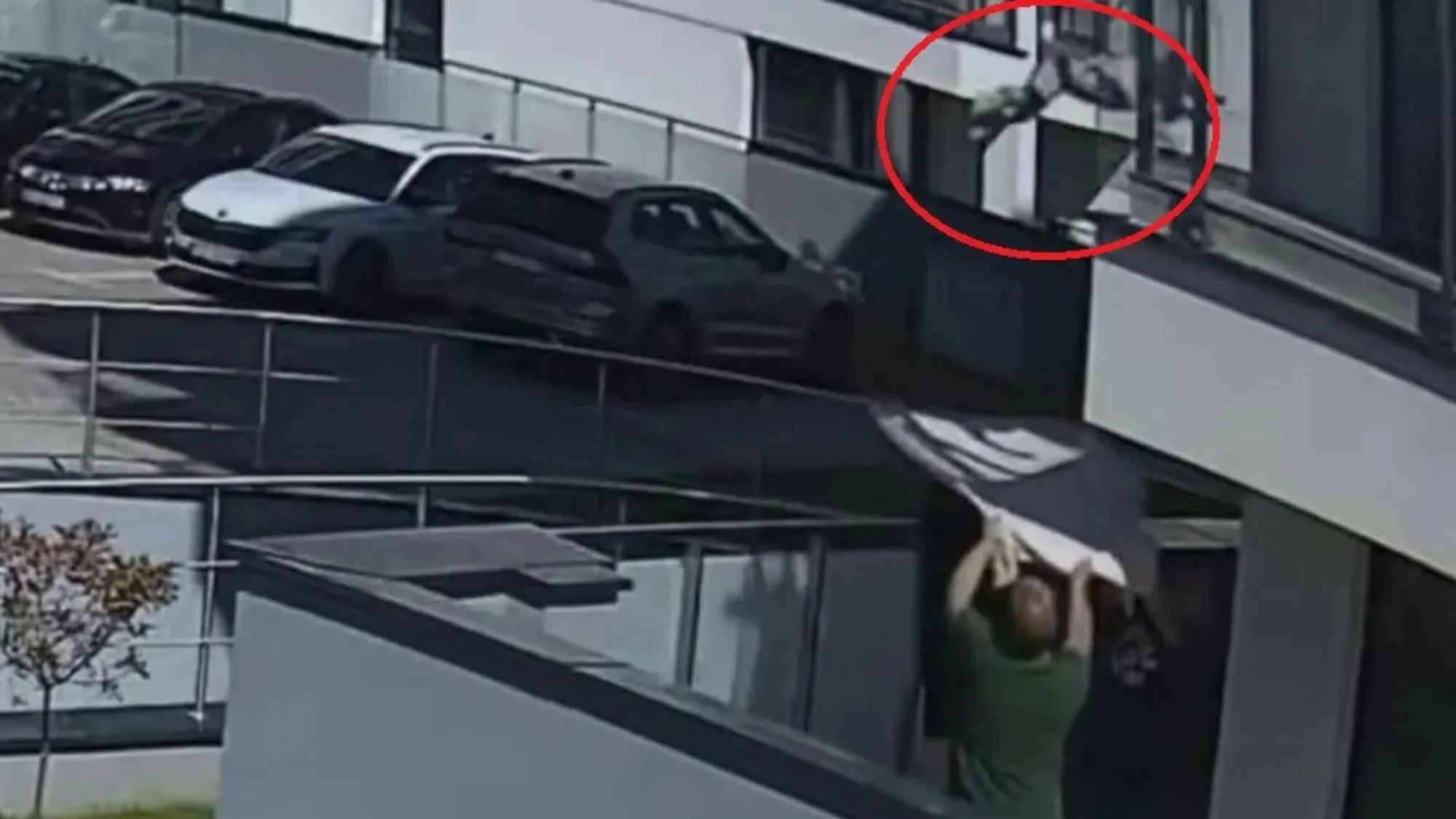 Nail-biting moment hero neighbours save girl, 4, as she plunges from fifth-floor balcony… while ‘drunk mum was sleeping’