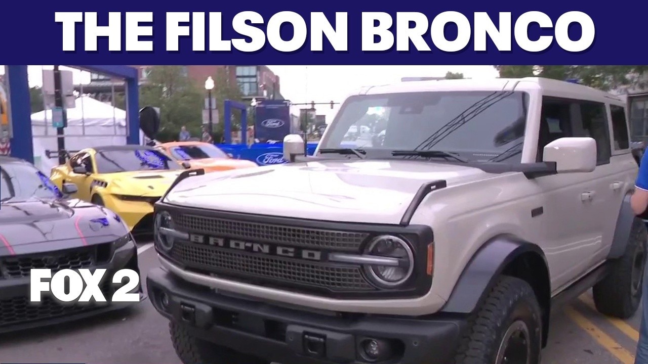 A sneak peak at the Filson Bronco ahead of the Woodward Dream Cruise