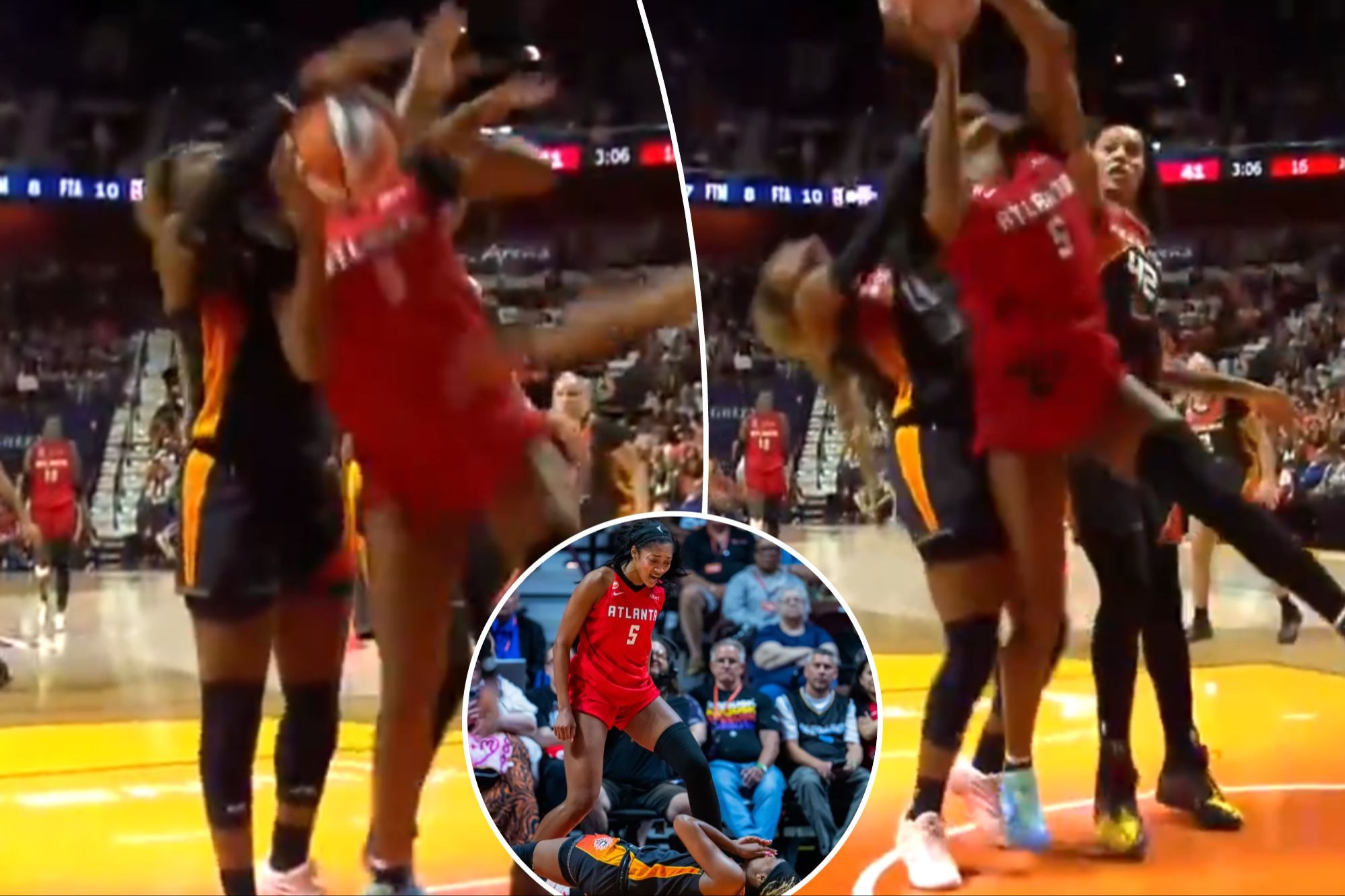 Angel Reese hit in the head before heated confrontation as WNBA drama rolls on