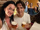 Katy Perry and Justin Trudeau enjoy a pint in his latest Instagram dump along with the Obamas and his family as he says he's 'grateful for the people that made this summer so special'