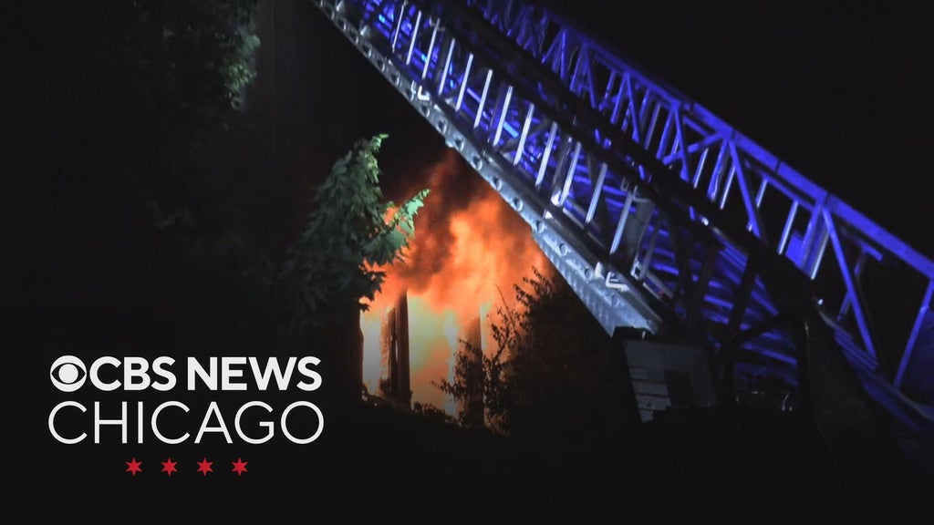 Abandoned building heavily damaged by fire in Chicago’s South Shore neighborhood