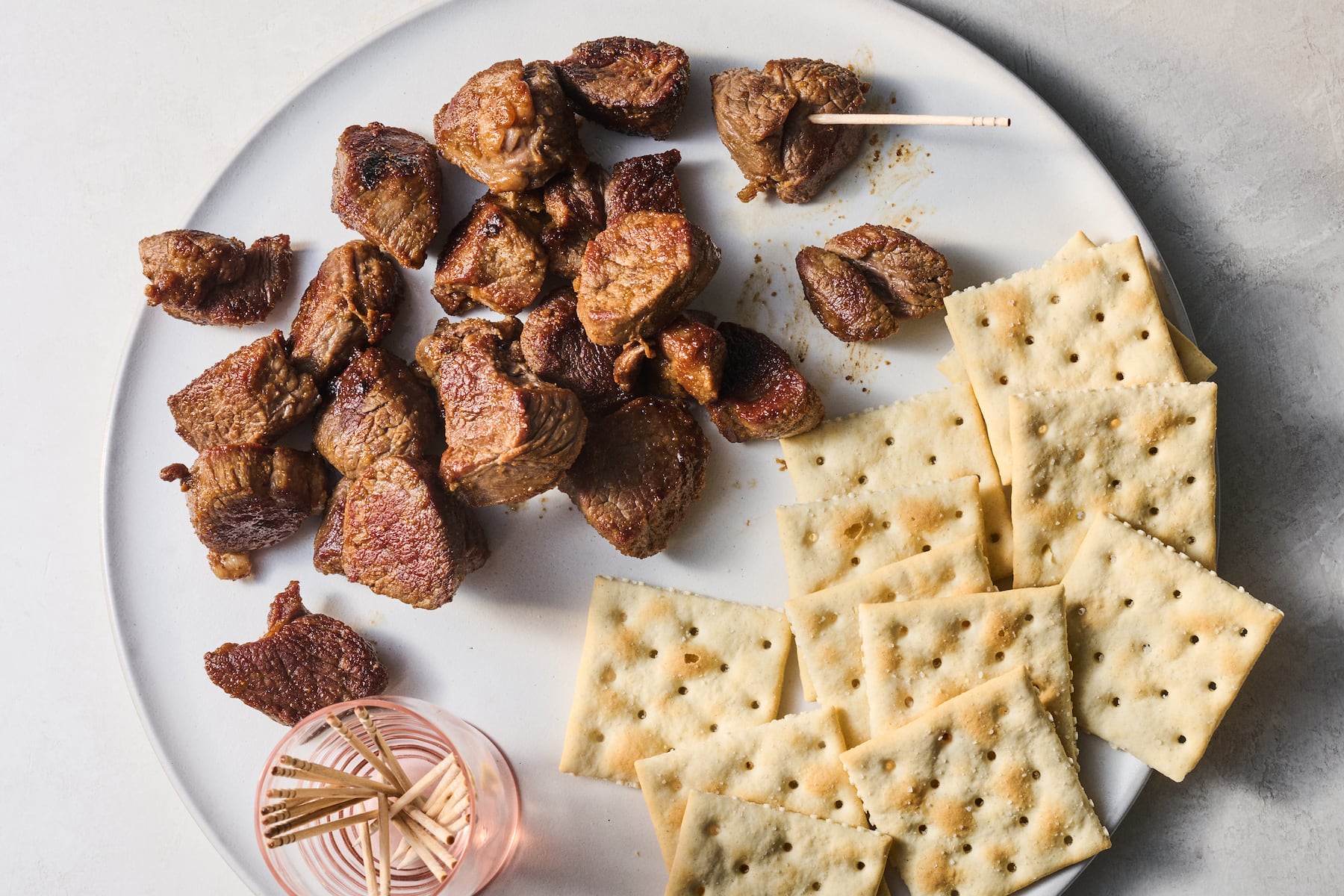 Chislic (seared steak bites)