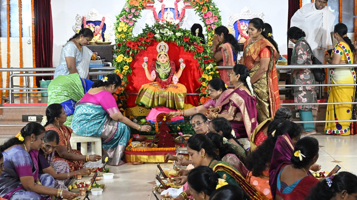 Mahalakshmi temples wore festive look on the first Friday of Sravanam