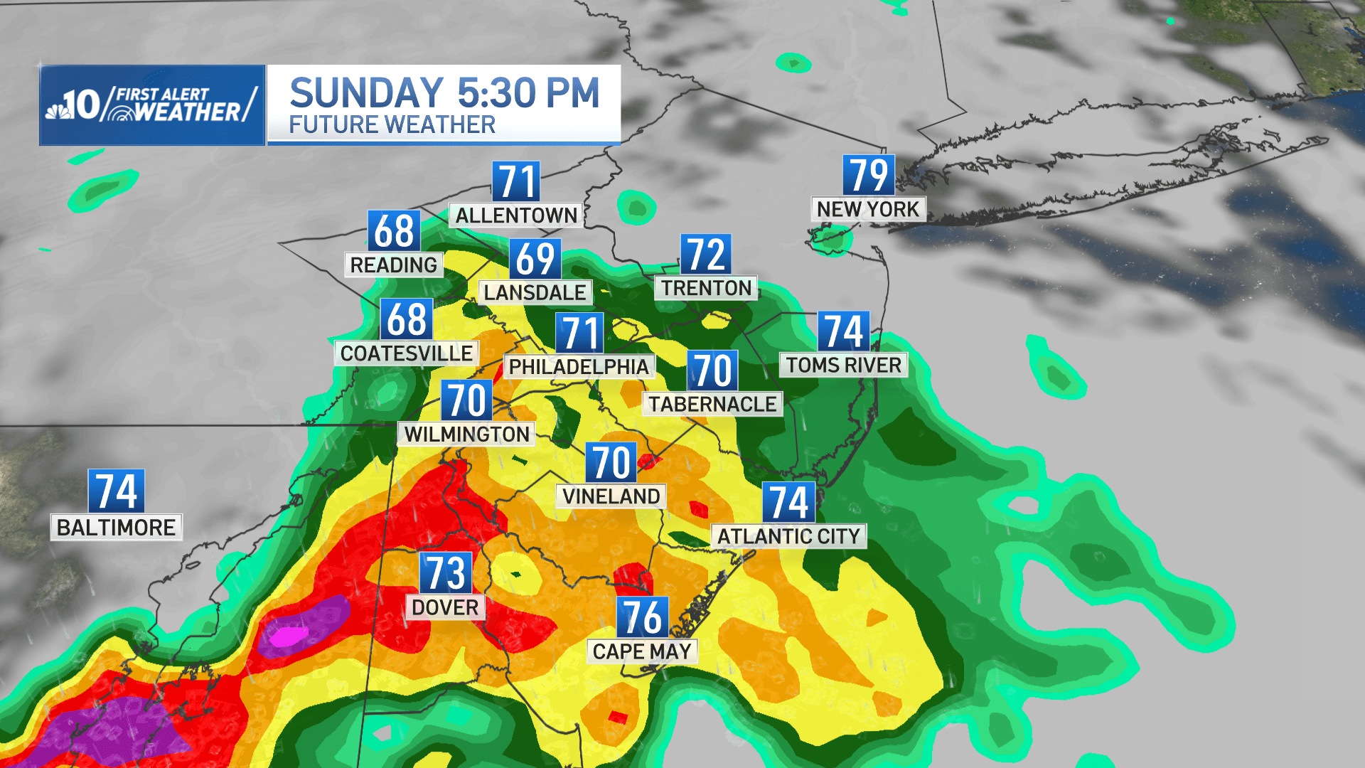 Quiet start to weekend, then flash flooding risk returns to Philly region