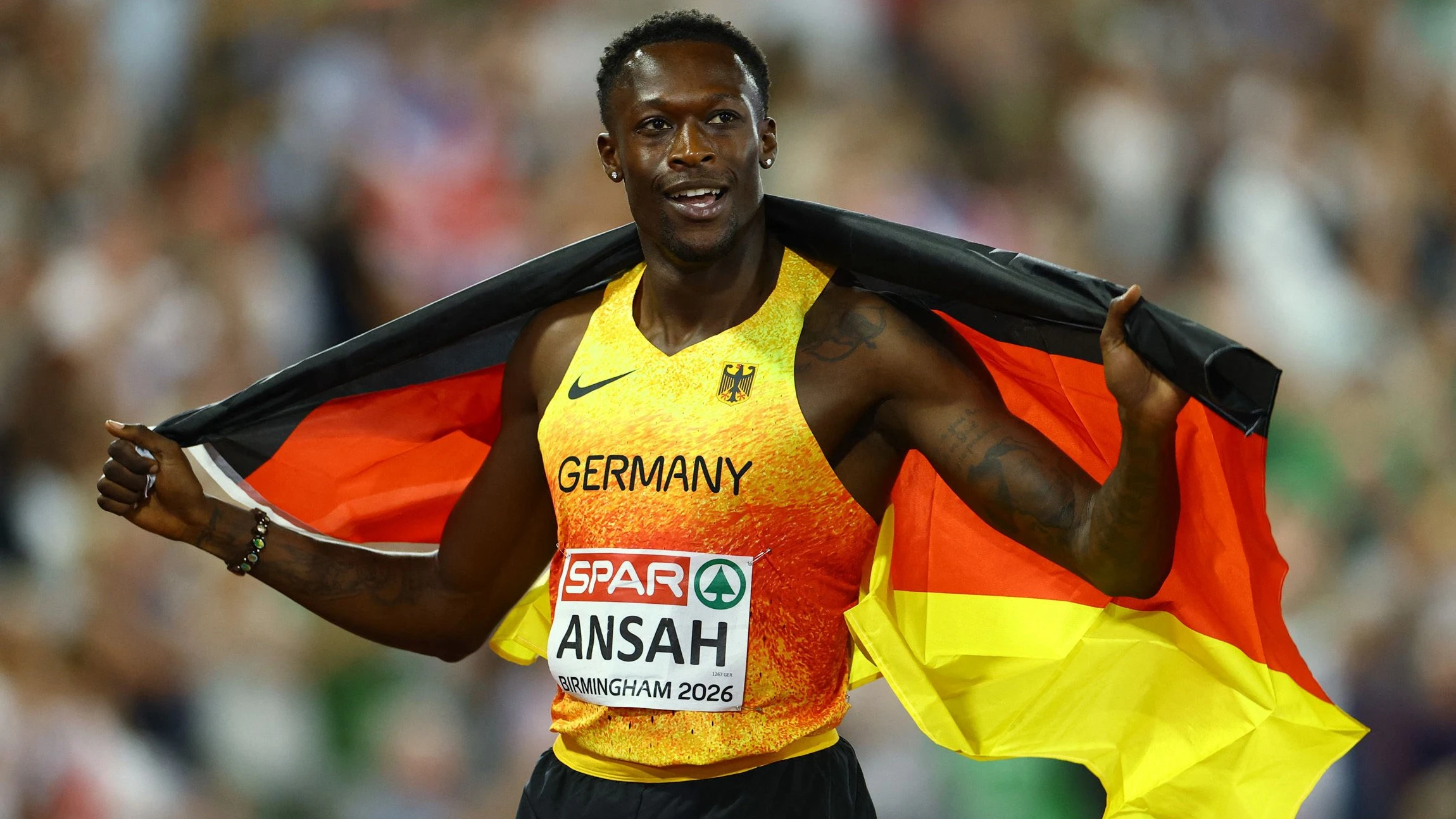 Europameisterschaft: Owen Ansah sprintet in Birmingham zu Gold über 200 Meter