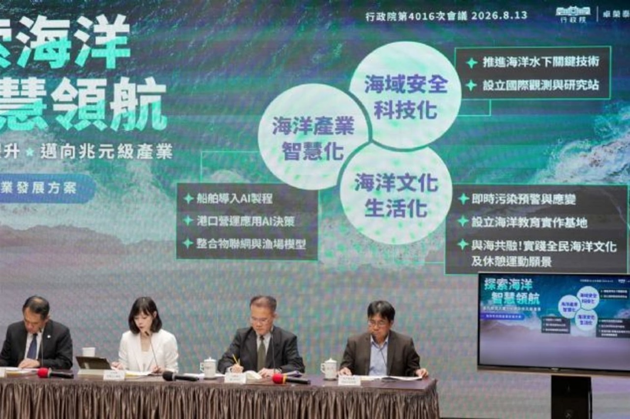 Taiwan approves NT$8 billion ocean tech program for security and industry