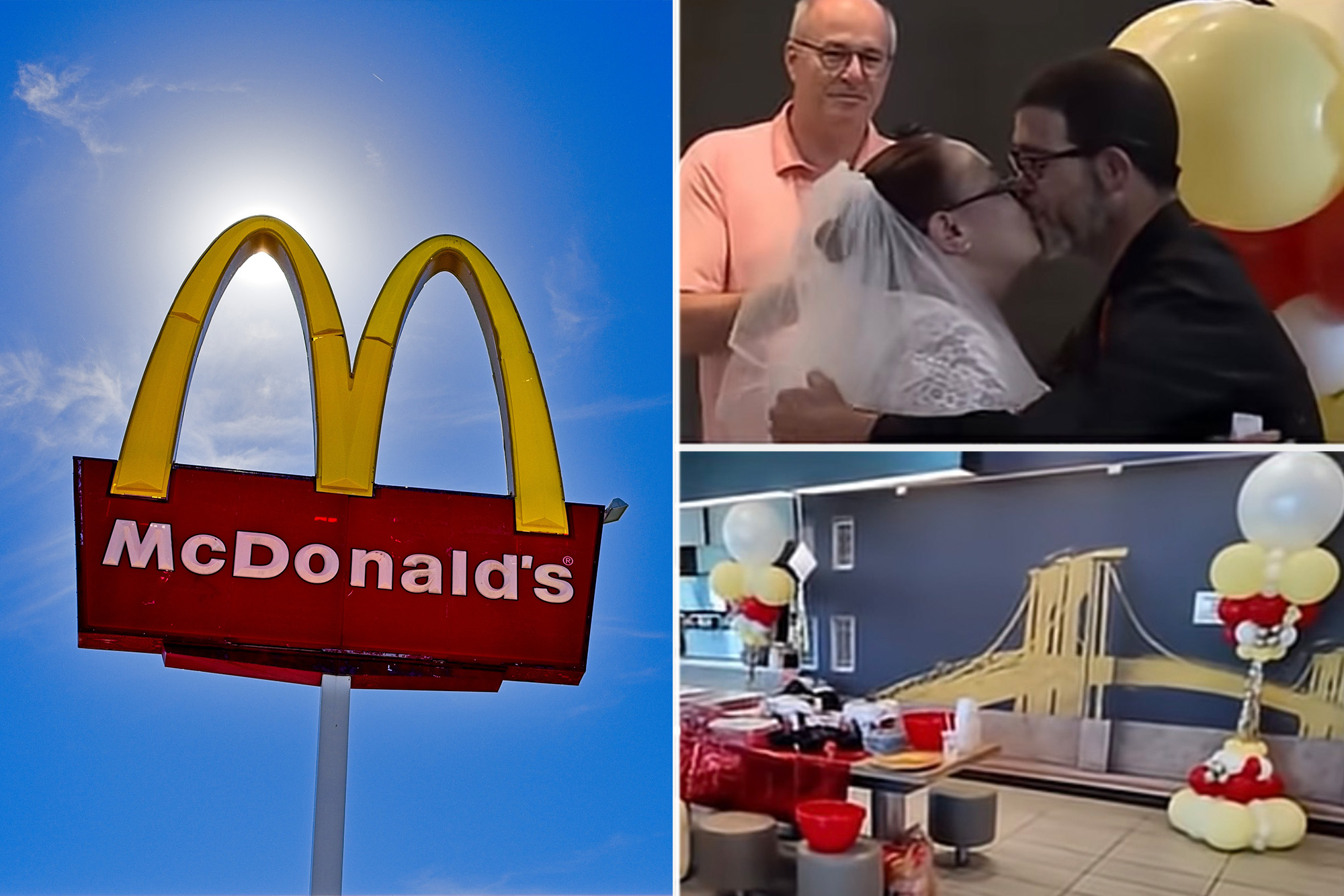 Bride serves McDonald’s patrons in wedding dress while getting married: ‘Handing out extra sauces’