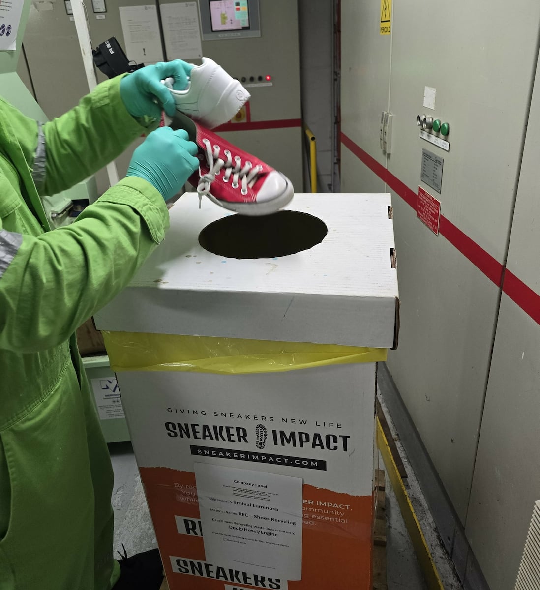 Popular cruise line partners with organization to keep used shoes out of landfills