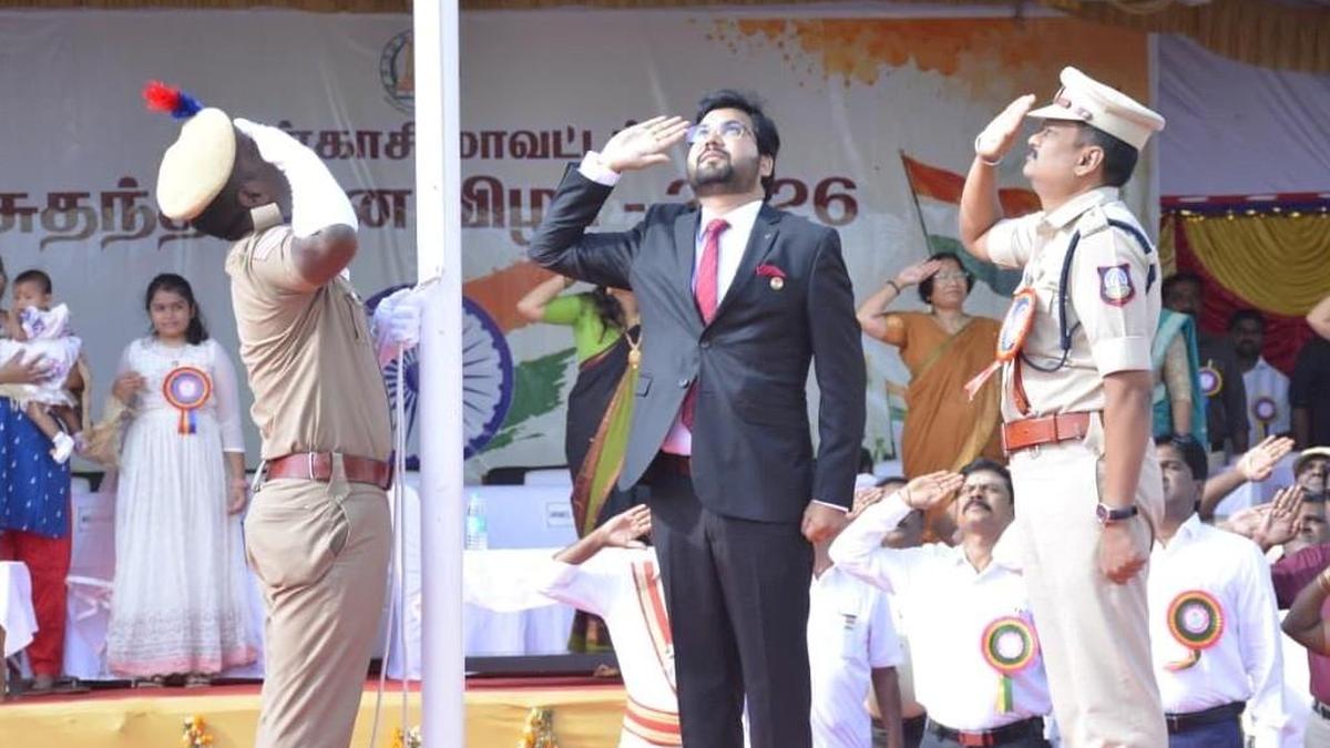 Tenkasi Collector disburses welfare assistance worth ₹59 lakh during Independence Day celebrations