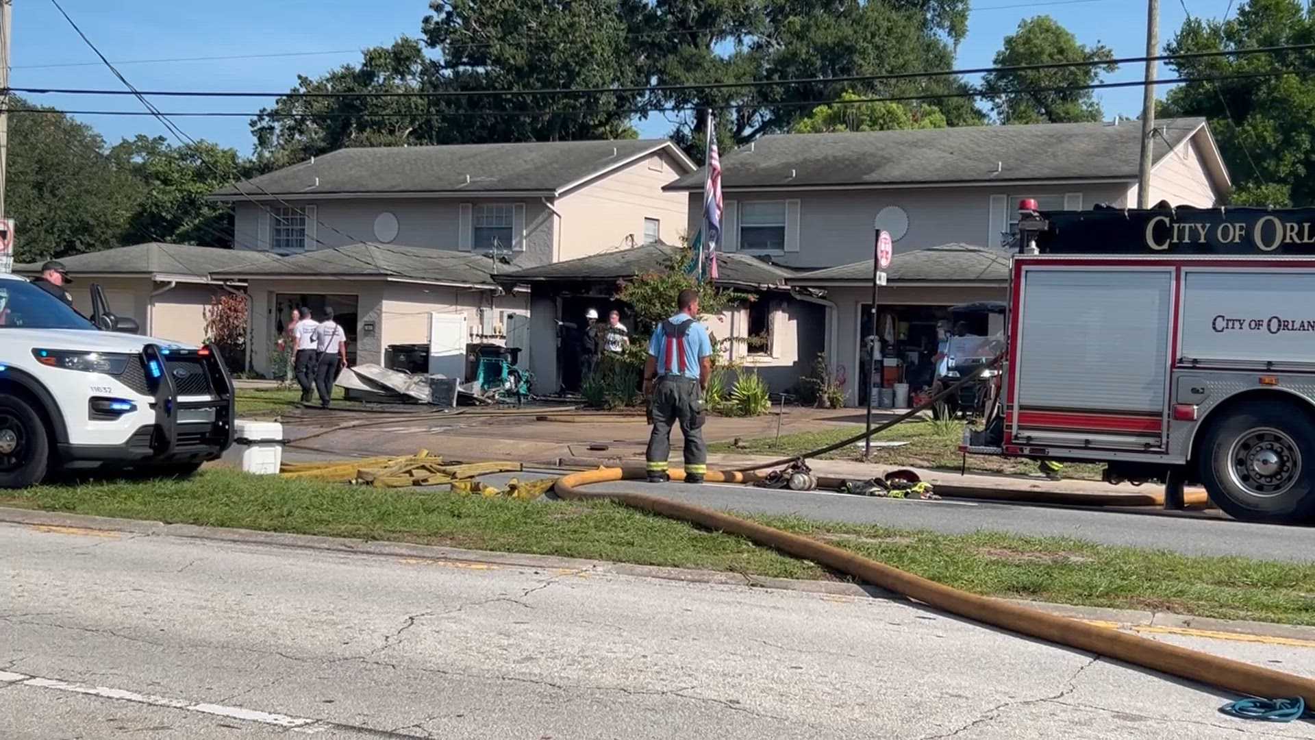 Five displaced after garage fire damages Orlando duplex, OFD says