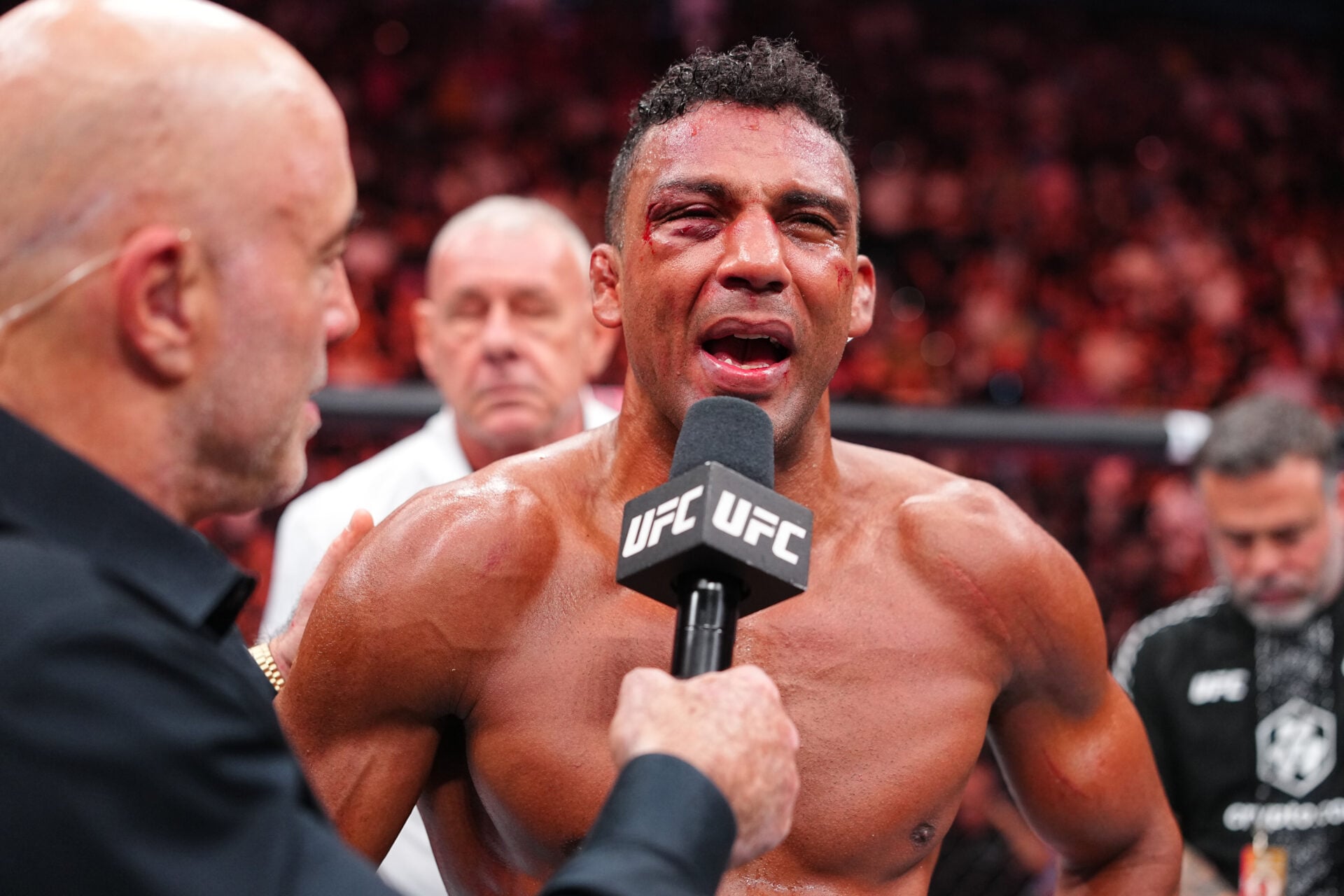 Beloved KO artist cries hysterically as he retires in Joe Rogan interview after UFC 330 beating