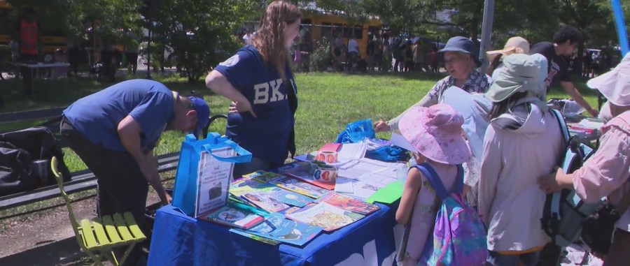 Community groups distribute over 750 backpacks at NYC event