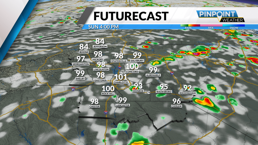 Sunday Forecast: Heat advisories in effect for Charlotte region with 'feels-like' temperatures in triple digits