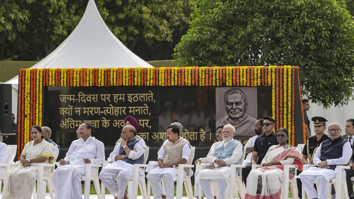 Watch: President Murmu, VP Radhakrishnan, PM Modi pay tribute to Atal Bihari Vajpayee on his death anniversary