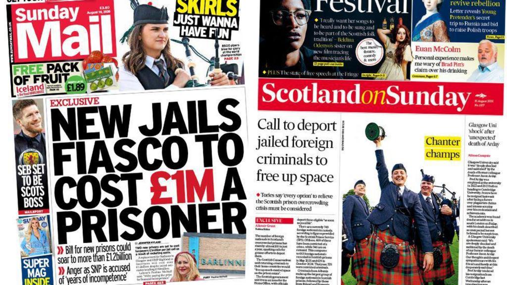 Scotland's papers: New jail bill to rise and call to deport foreign prisoners