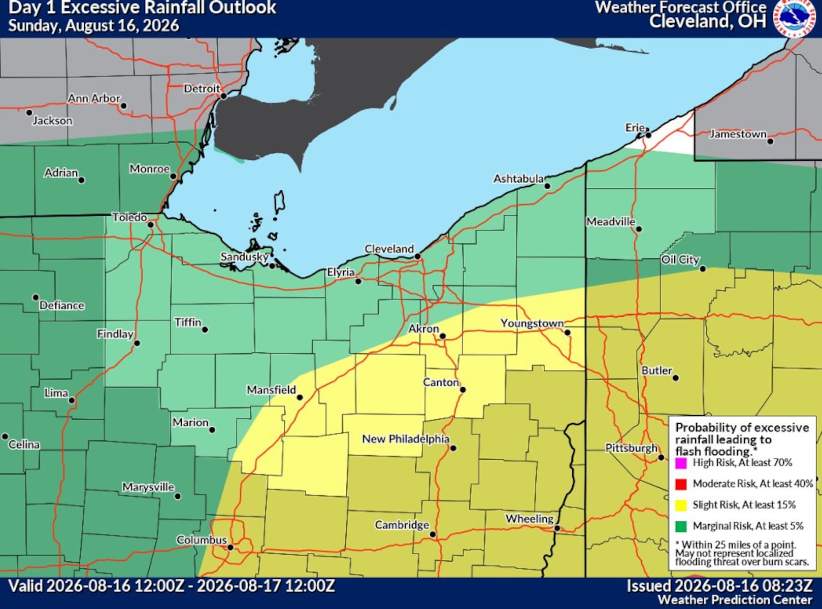 Flood watch canceled, but afternoon storms could bring localized flooding to northern Ohio
