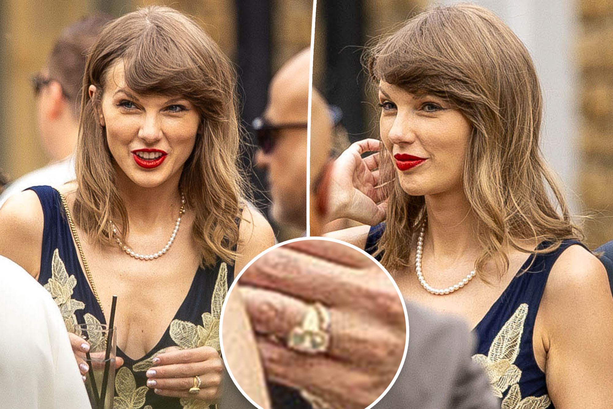 Taylor Swift flashes wedding ring and gold band as she attends Oli Jacobs and Laura Sisk’s star-studded nuptials solo