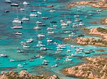 Sardinian coastal beauty spots are overrun by 'locust swarm' of tourist party boats sparking fury among conservationists