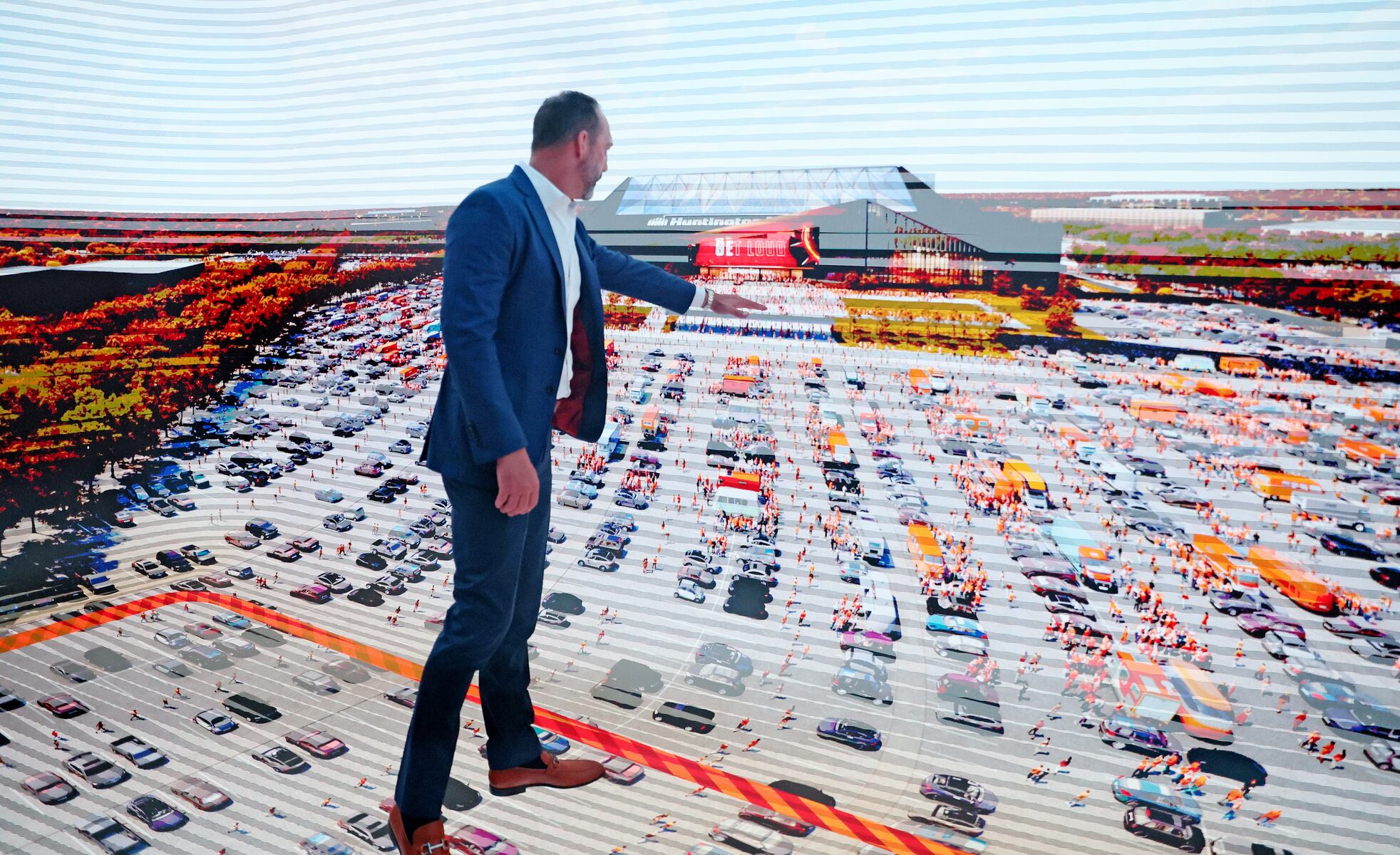 Browns’ new sales center includes an immersive room to take ticket buyers into the new stadium before its built (photos)