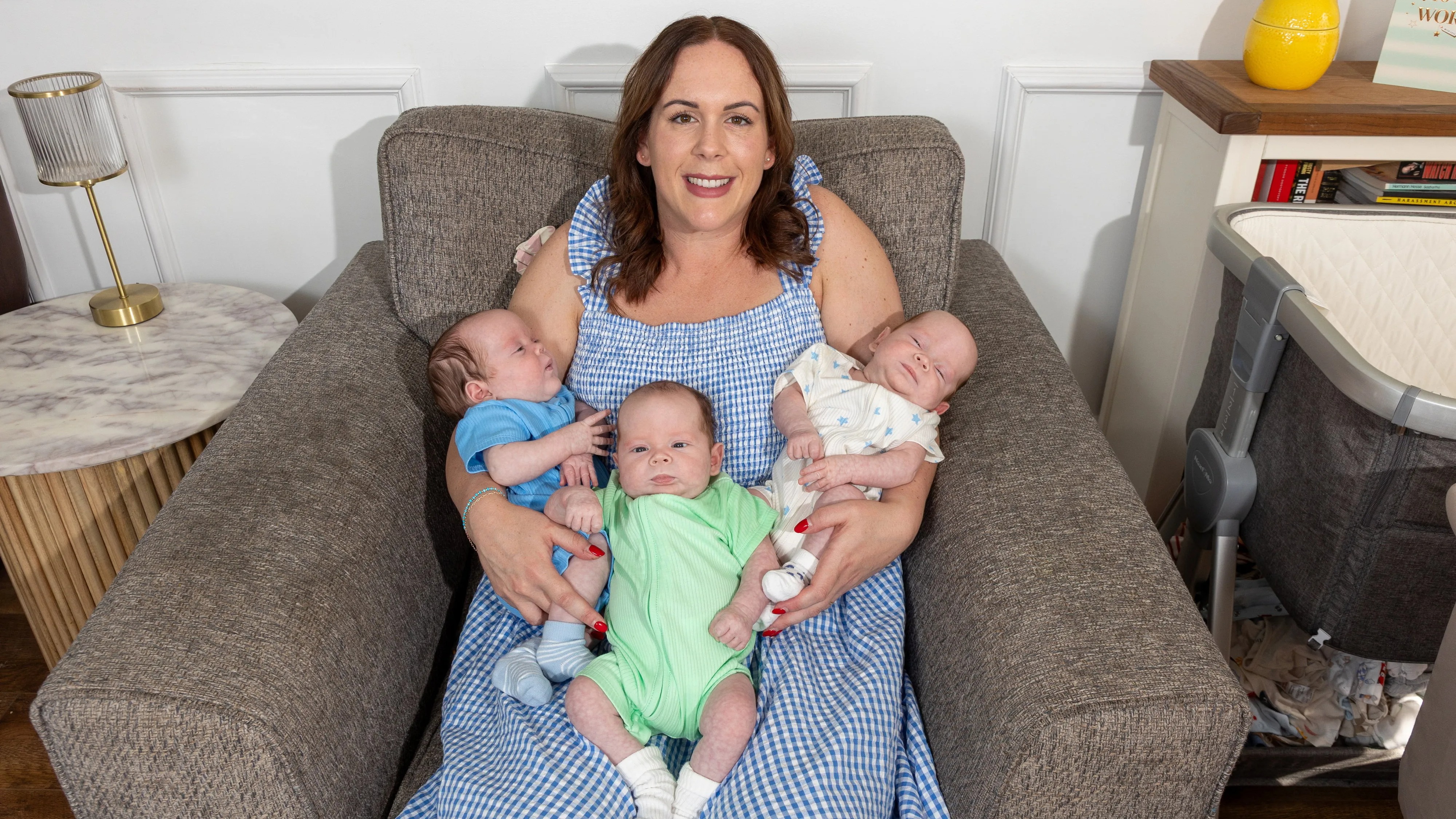 ‘Overwhelmed’ mum gives birth to ‘very special’ mixed triplets in ‘extremely rare’ phenomenon