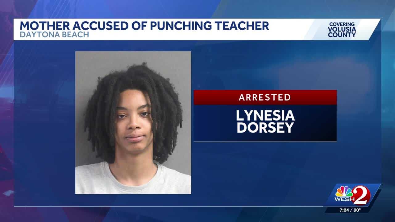 Daytona Beach mom accused of punching teacher at elementary school