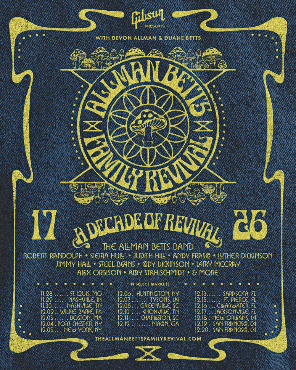 The Allman Betts Band Announce “Allman Betts Family Revival” 10th Anniversary Tour
