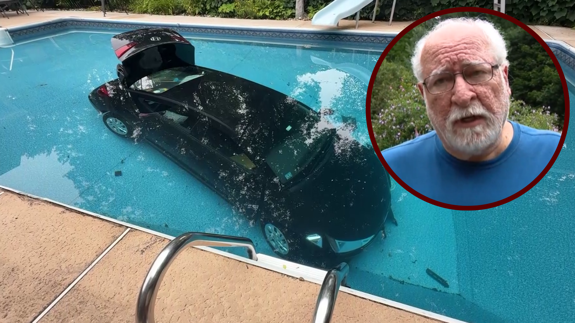 Car plunges into backyard swimming pool in Massachusetts backyard