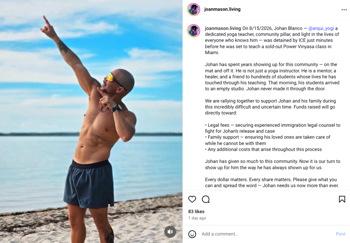 Miami yoga teacher detained by ICE