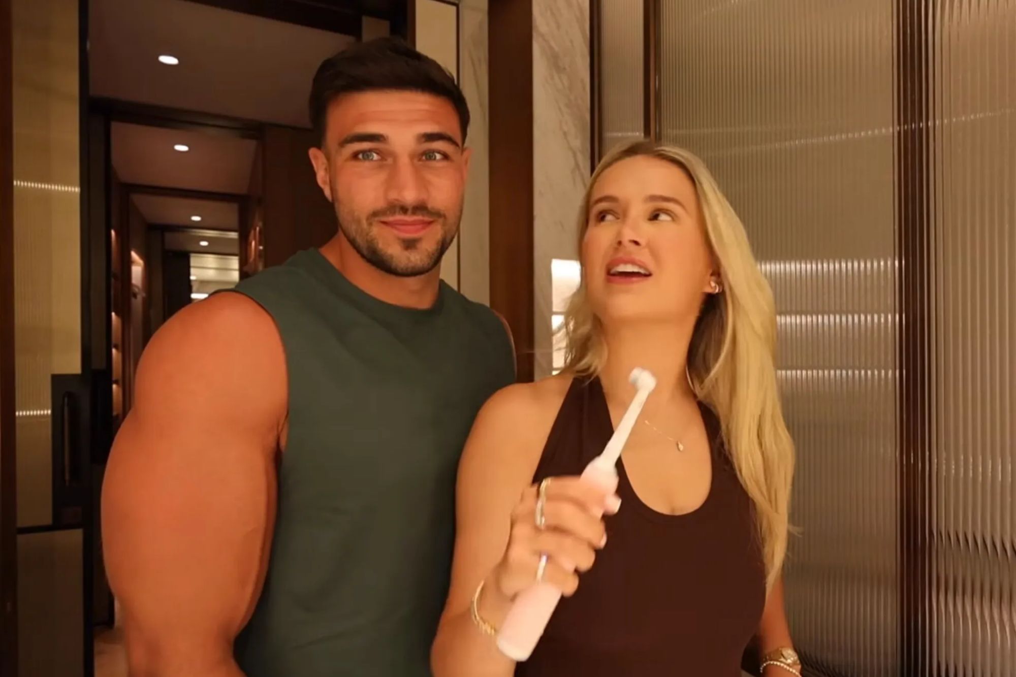 Watch the awkward moment Tommy Fury gets son Midas’s age wrong as he praises Molly Mae’s post-partum figure