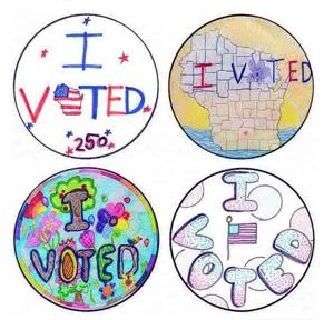 Verona unveils new 'I Voted' stickers created by students