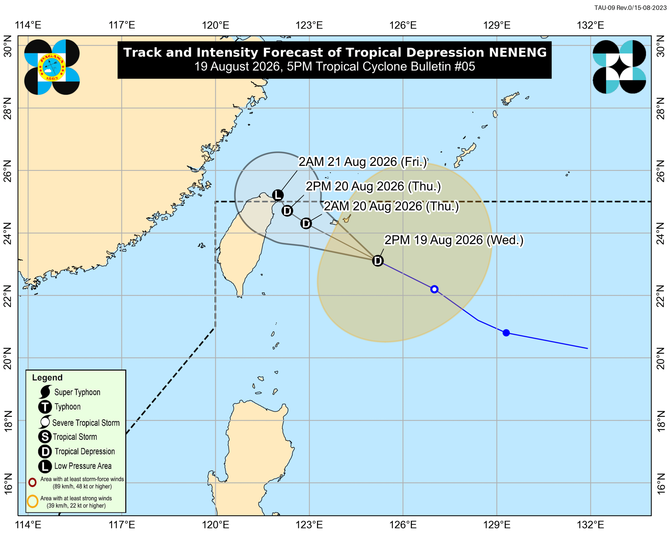 Tropical Depression Neneng slightly weakens but continues to enhance monsoon