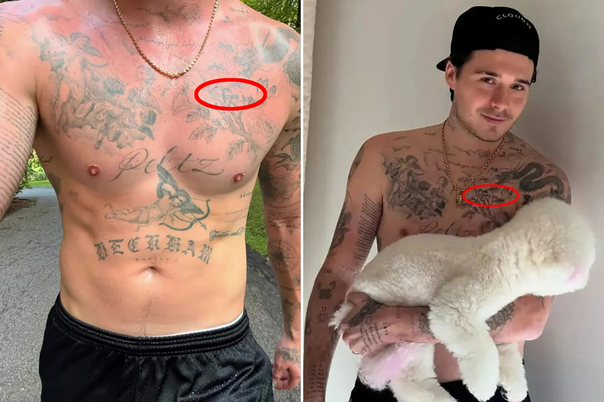 Brooklyn Beckham’s tattoo tribute to mum Victoria is almost GONE after he covered it up with new inking amid feud