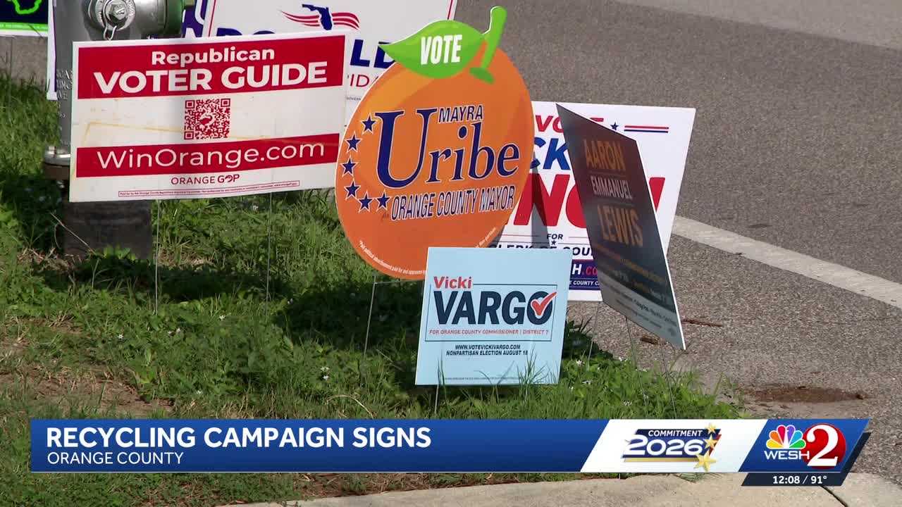 Central Florida communities recycle election signs to reduce landfill waste