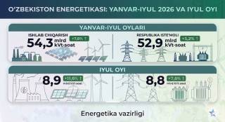 Electricity generation rose by 7.8% from January to July