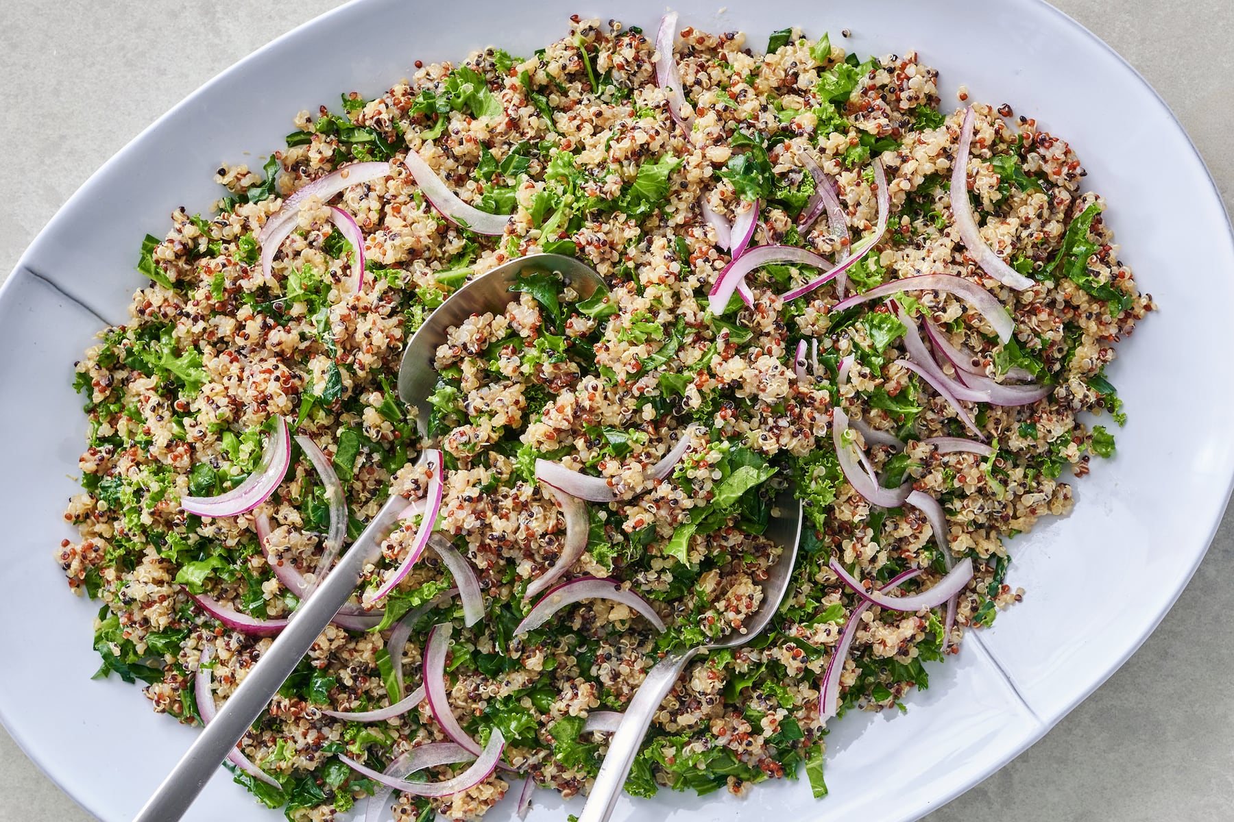 Quinoa and kale salad