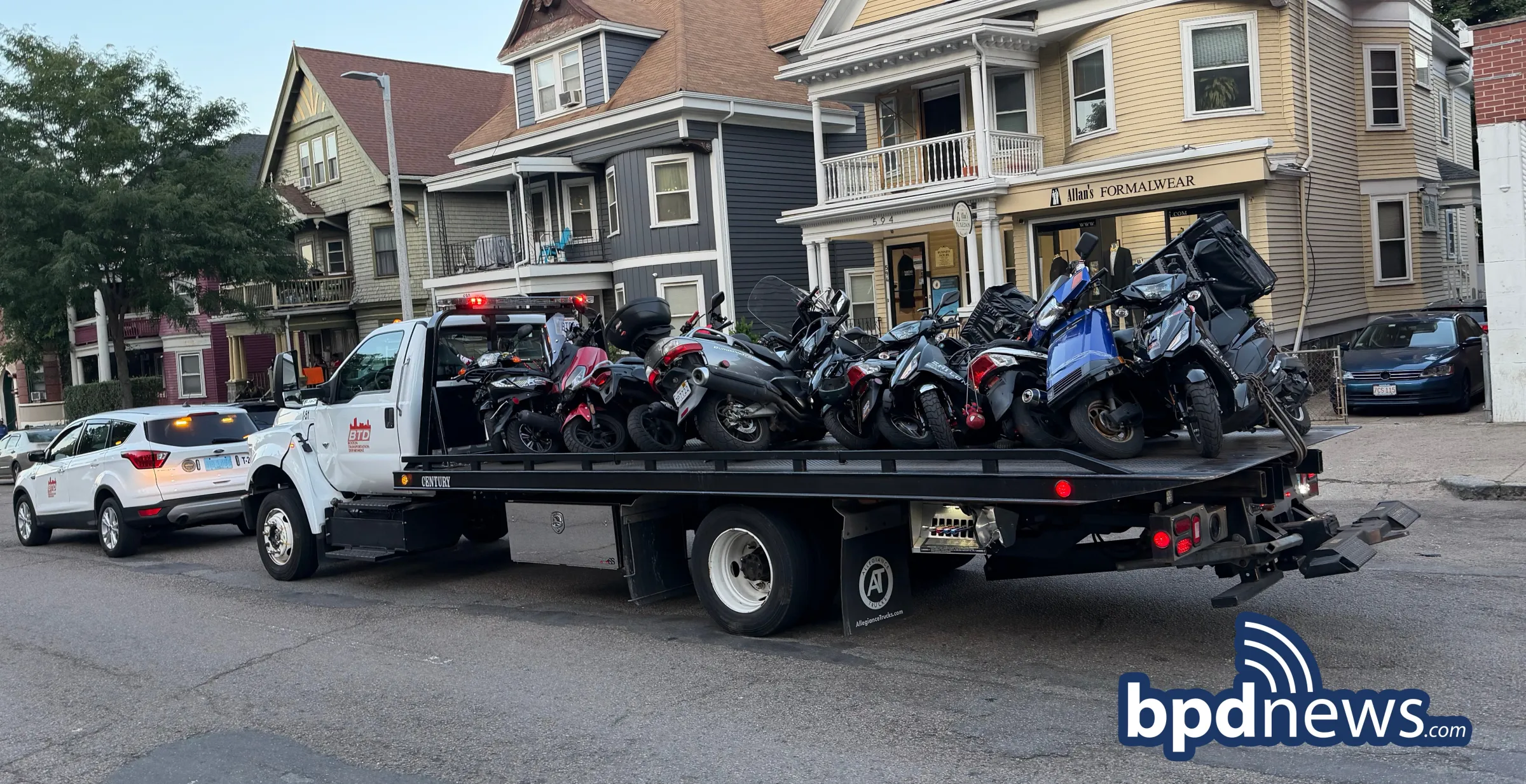 Boston police tow 31 scooters and mopeds