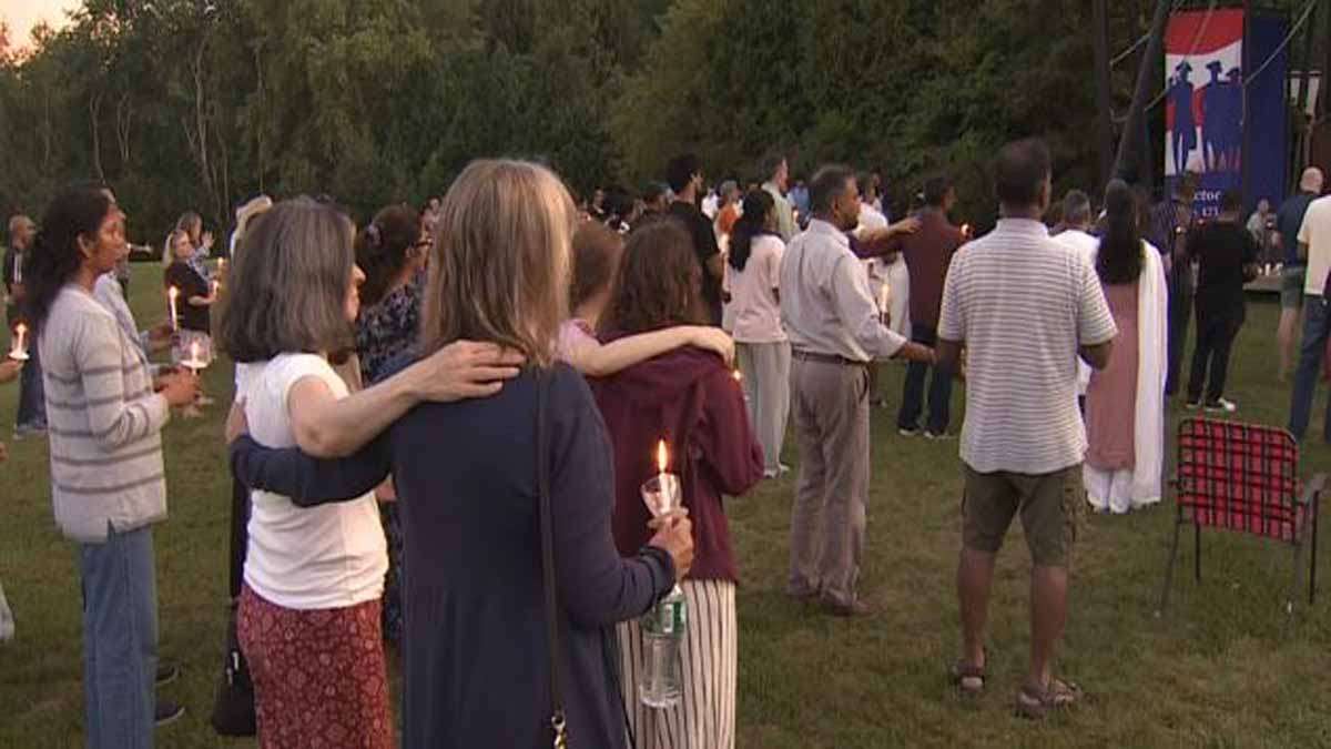 Hundreds gather for vigil in Acton to support family grieving loss of mother, son