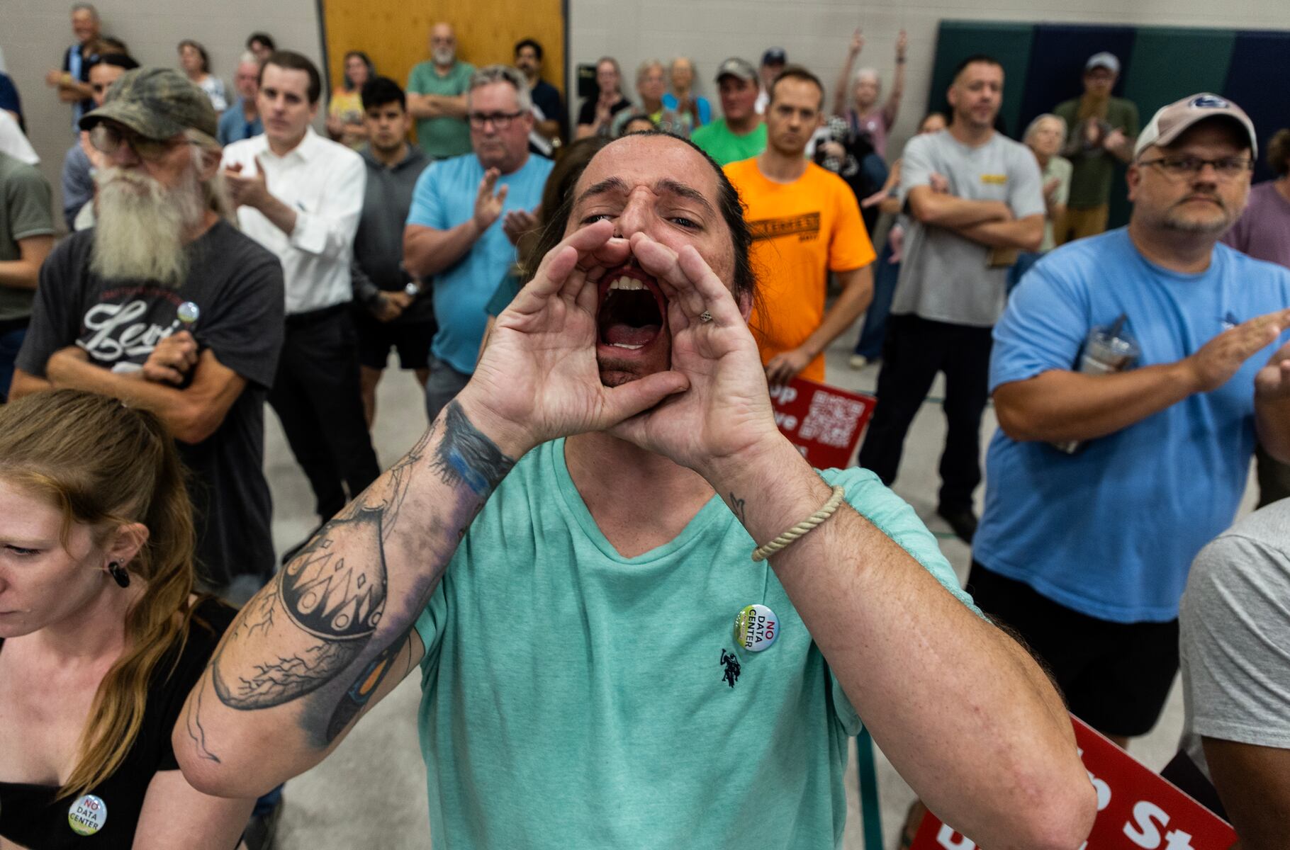Medical scare brings fiery Pa. data center meeting to a halt