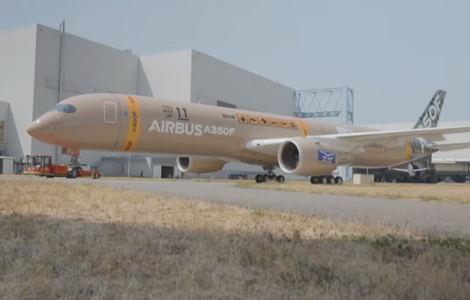 Airbus unveils A350F test aircraft in packaging livery