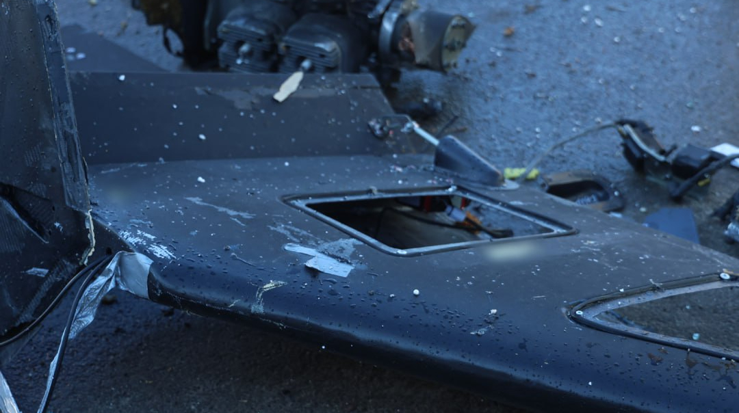 Drone debris falls on non-residential buildings in Kyiv's Desnianskyi district