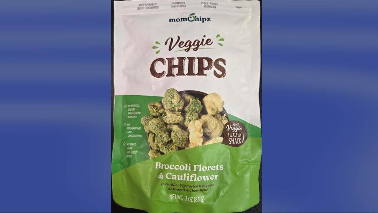 Recall alert: Momchipz Veggie Chips recalled over undeclared gluten