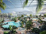 Britain's huge new £500m water wonderland takes shape - with 25 waterslides, a beach and pools set to attract millions of visitors a year