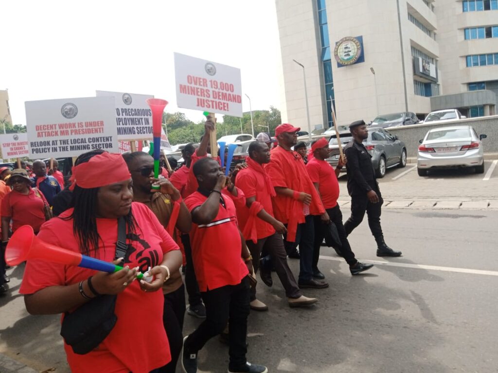 Mineworkers petition Finance Minister over GH¢380m locked-up funds, threaten strikes