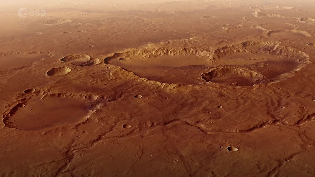 Mars Express orbiter captures detailed new video of the crater where Mark Watney was stranded in 'The Martian'