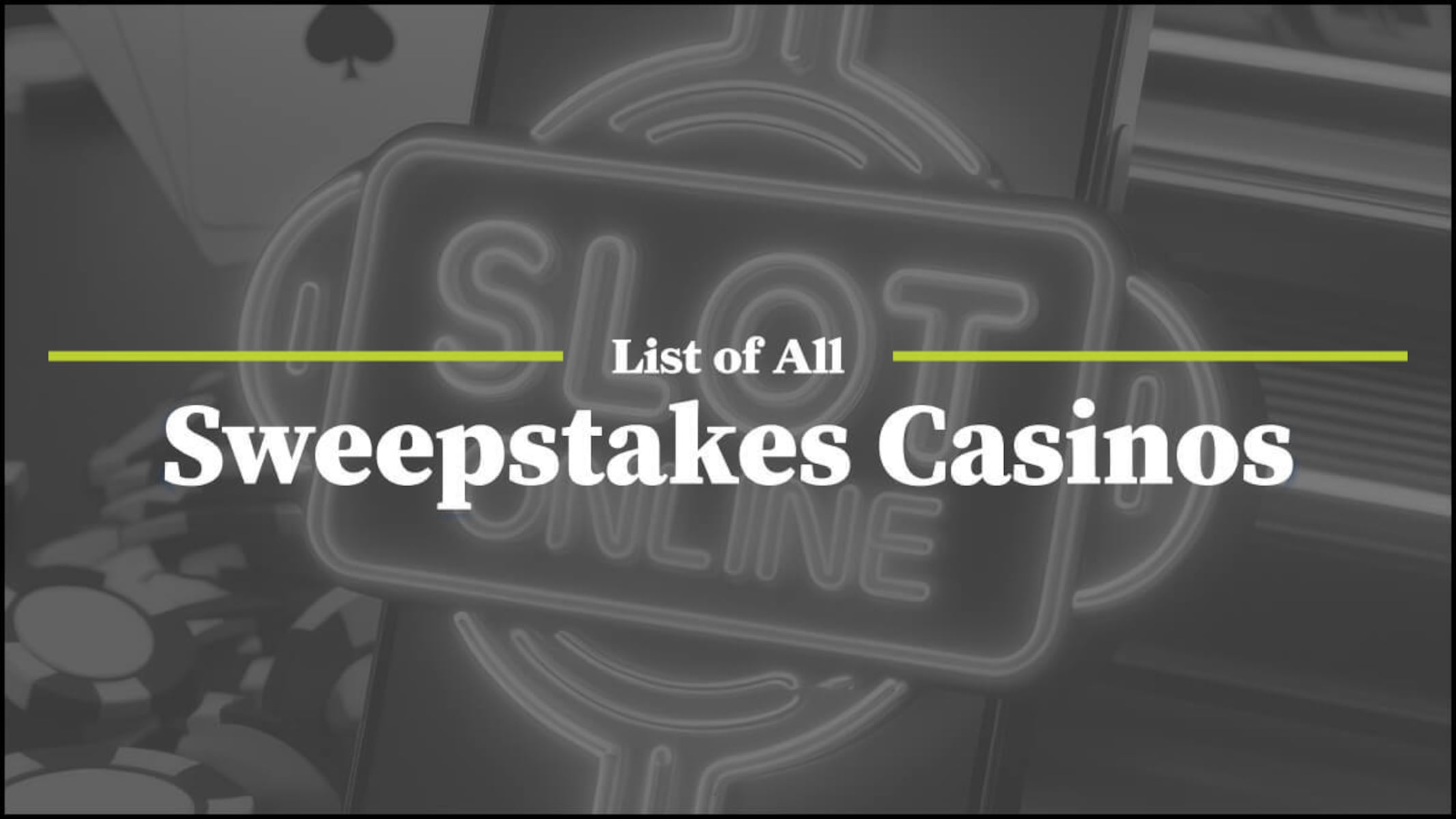 List of sweepstakes casinos: Best mobile play 2026