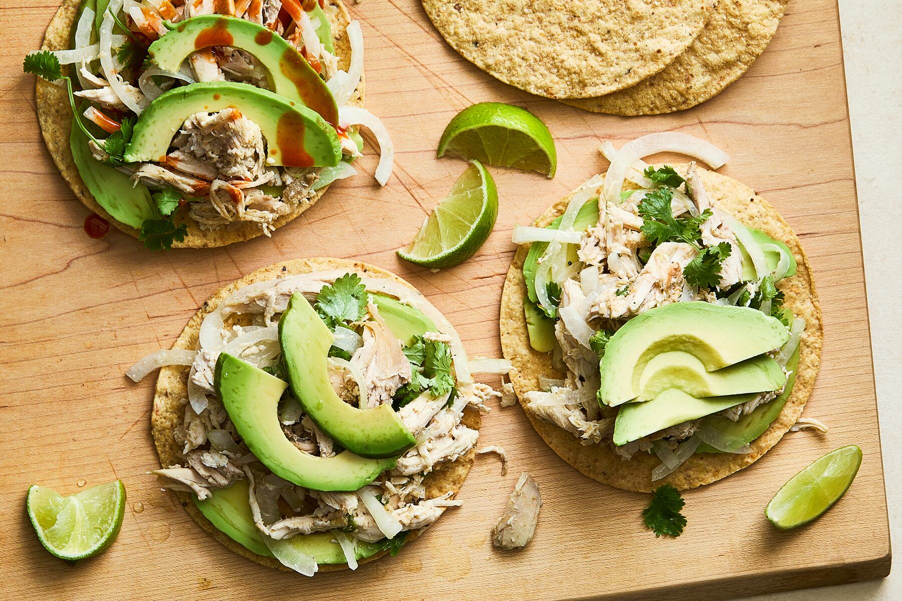 Rotisserie chicken tostadas