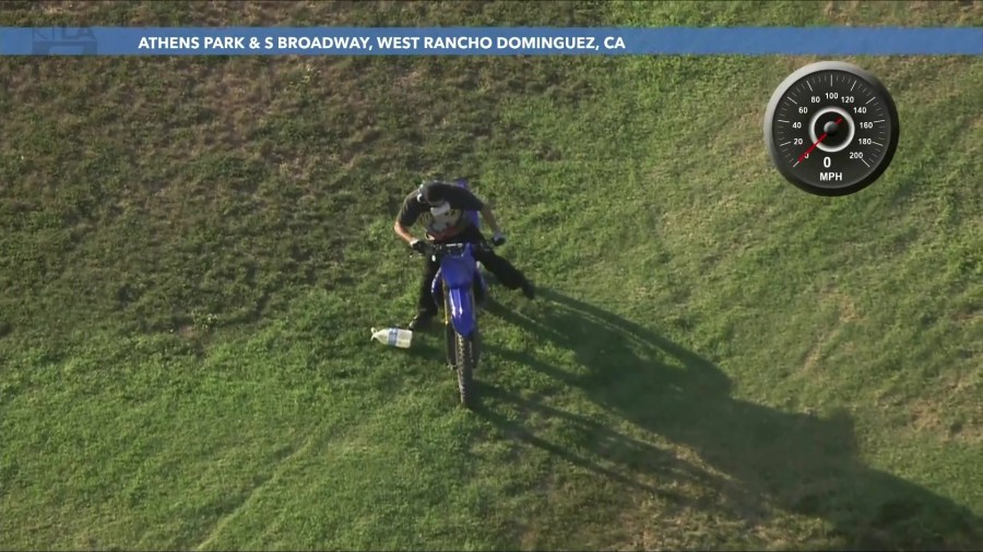 Wild dirt bike pursuit in L.A. ends with suspect in trash can on his 19th birthday