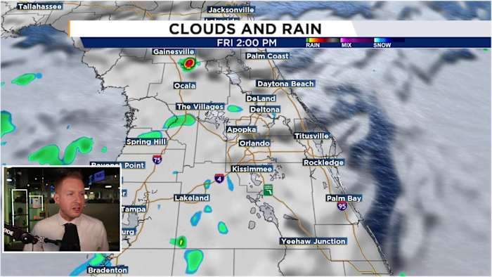 Rain chances trend down to end the week